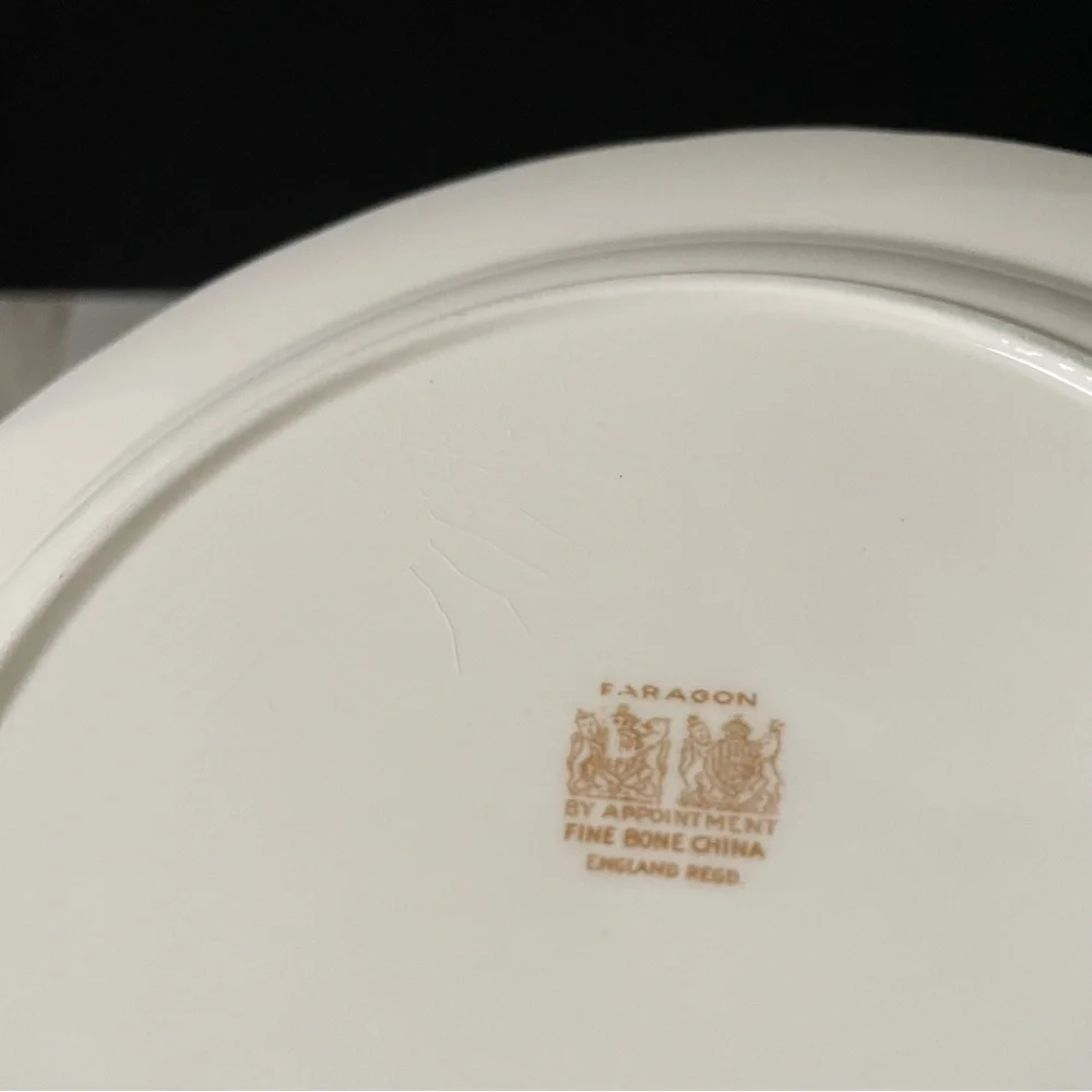 Floral with Mint Green Center Salad Plate - Paragon